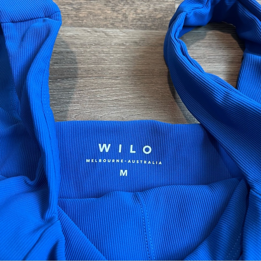 Wilo Vibrant Blue Ribbed Sports Bra - Picture 4 of 4